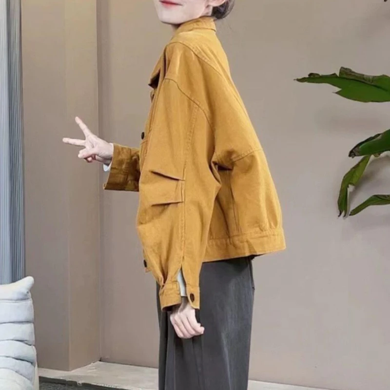 新款女士短外套工装牛仔2025春秋爆款短款小个子上衣女装夹克洋气