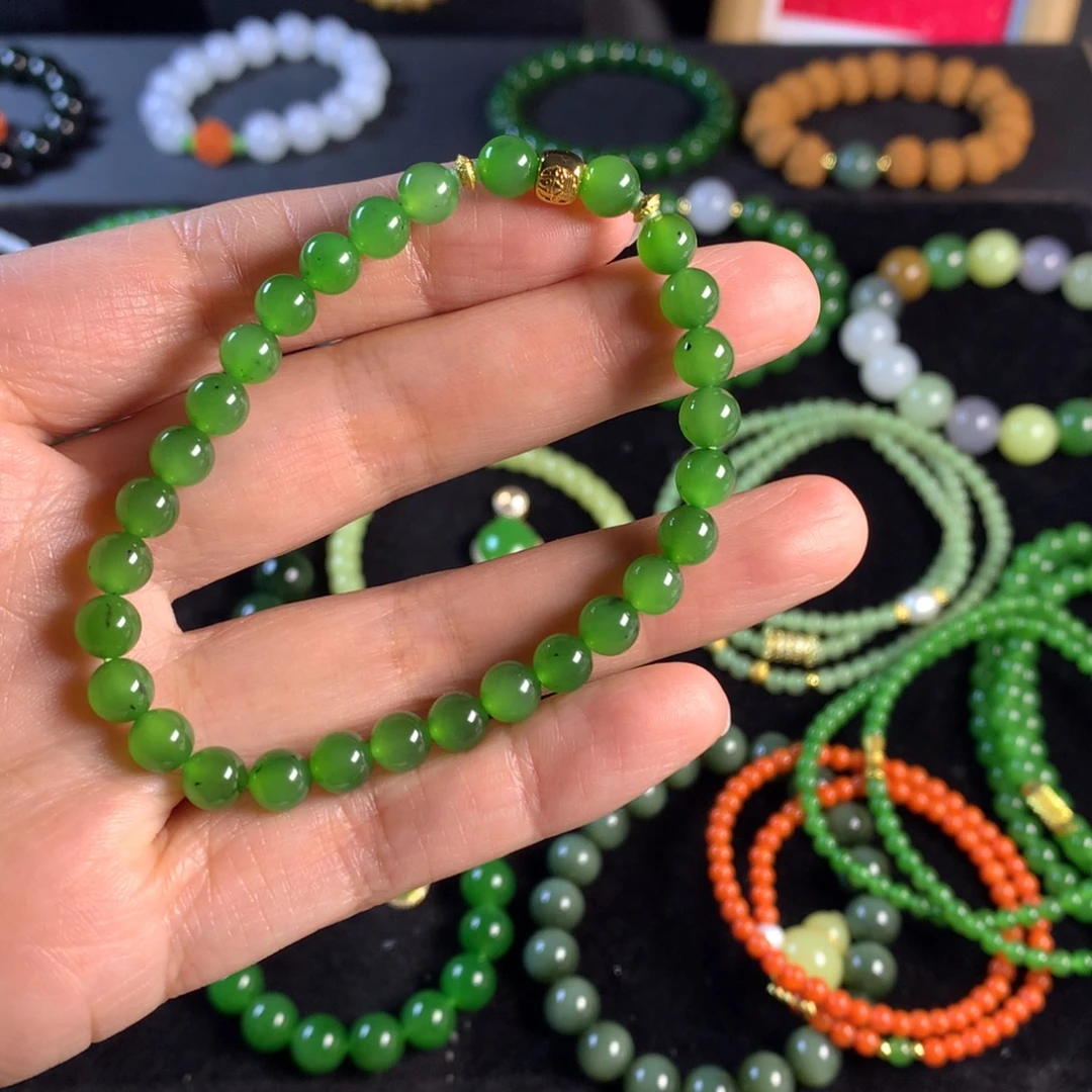 和田玉未镶嵌手链