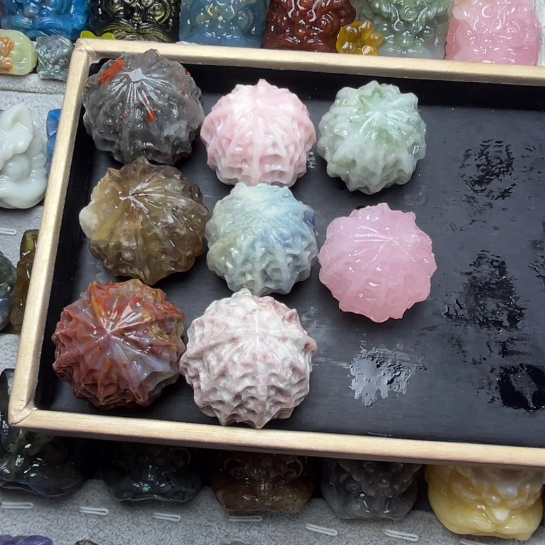 银***厂大理石磁石醒狮手把件