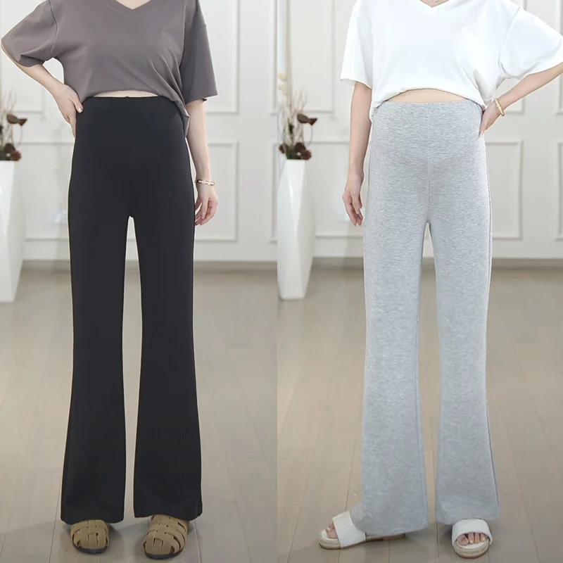 孕妇裤春秋新款时尚辣妈喇叭裤2025孕妇装女新款爆款洋气托腹裤子