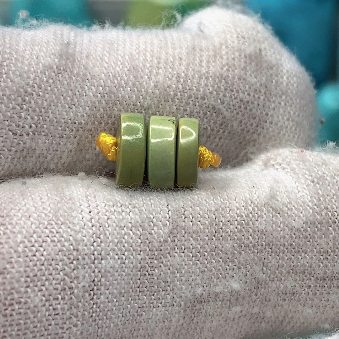 绿松石未镶嵌天然原矿 地大质检7.3mm