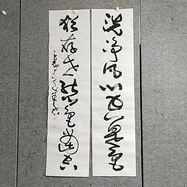 书法宋秉民。四尺对开。犹存世态色当空