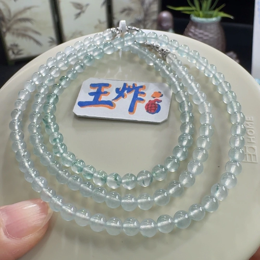 未镶嵌手链翡翠巨巨巨巨巨漏炸光玻璃钢渐变小米珠4.8mm