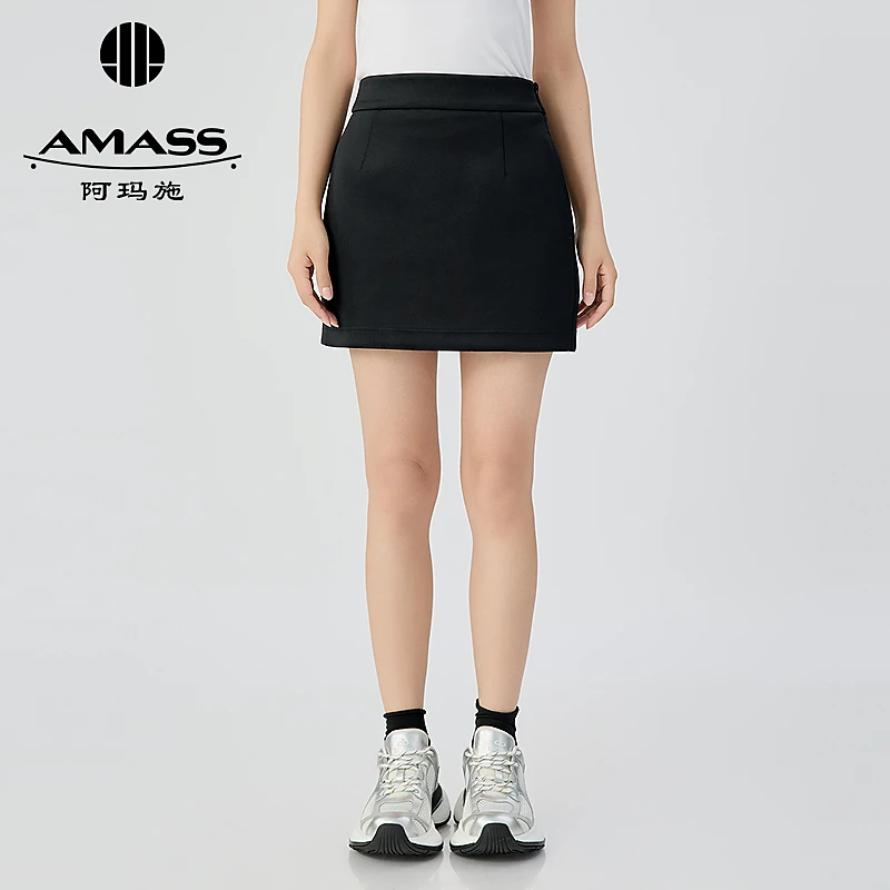 阿玛施AMASS新款女装潮流时尚简约休闲松弛感百搭短半裙520046