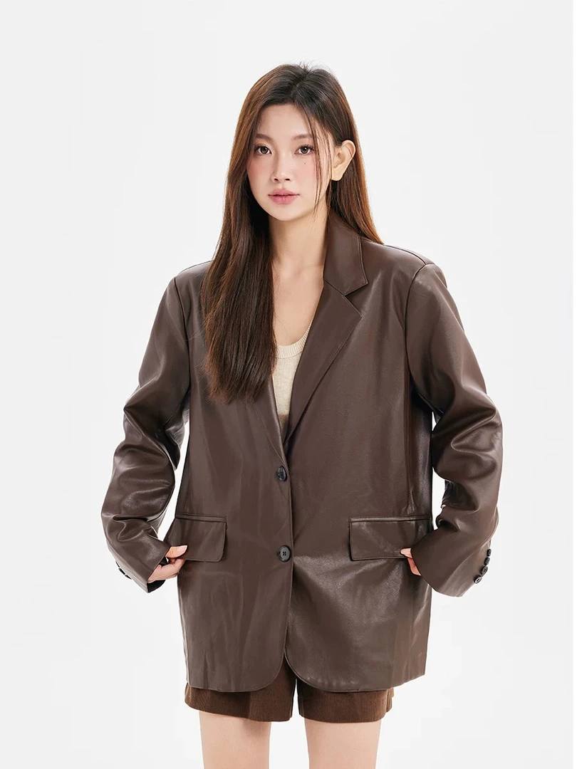 《现货》赫本皮衣外套女装春季2025新款高级感2138