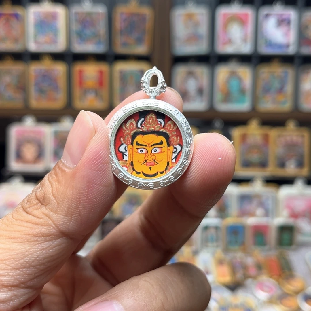 吊坠纯手绘黄财福利卡