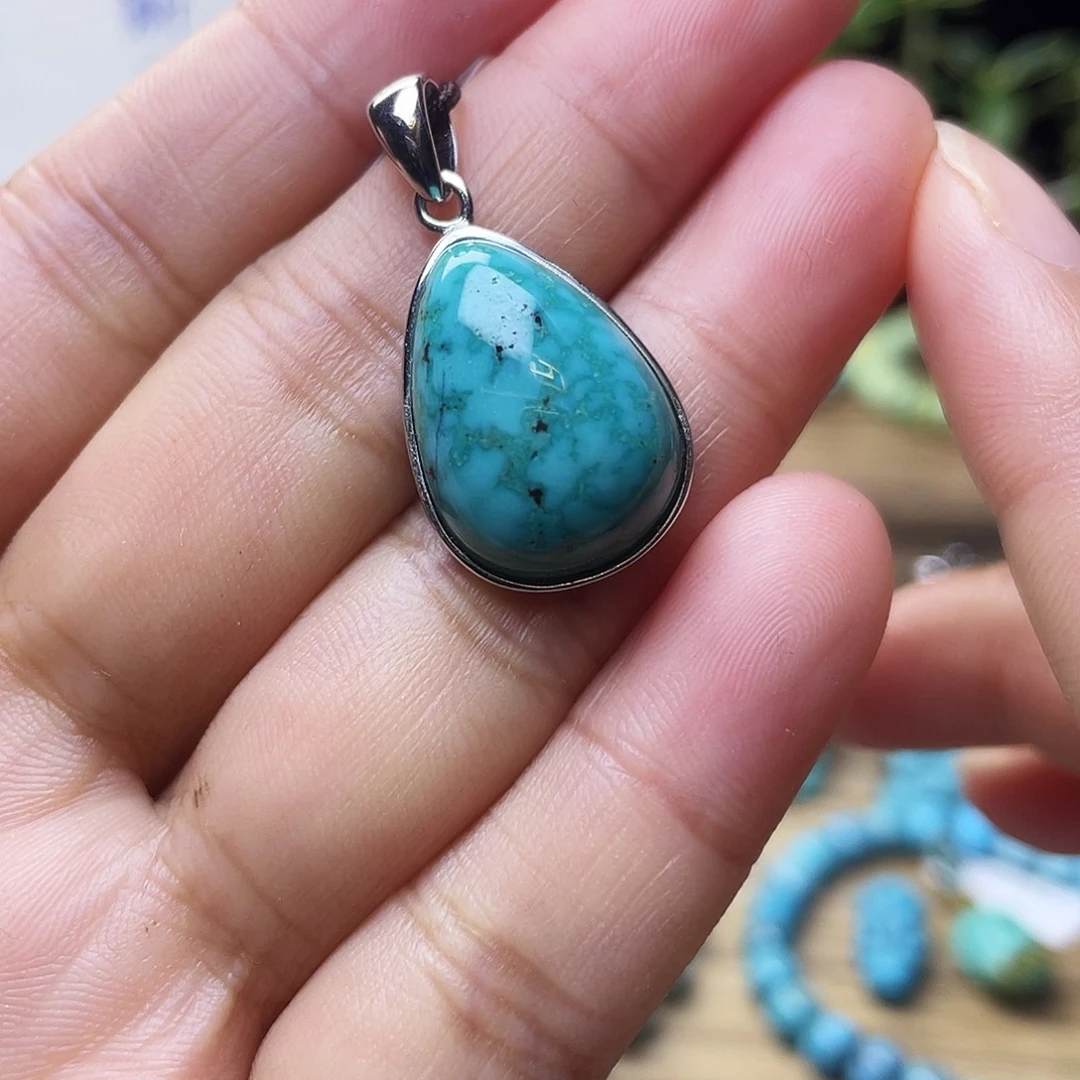 绿松石银S925镶嵌珠宝奇石