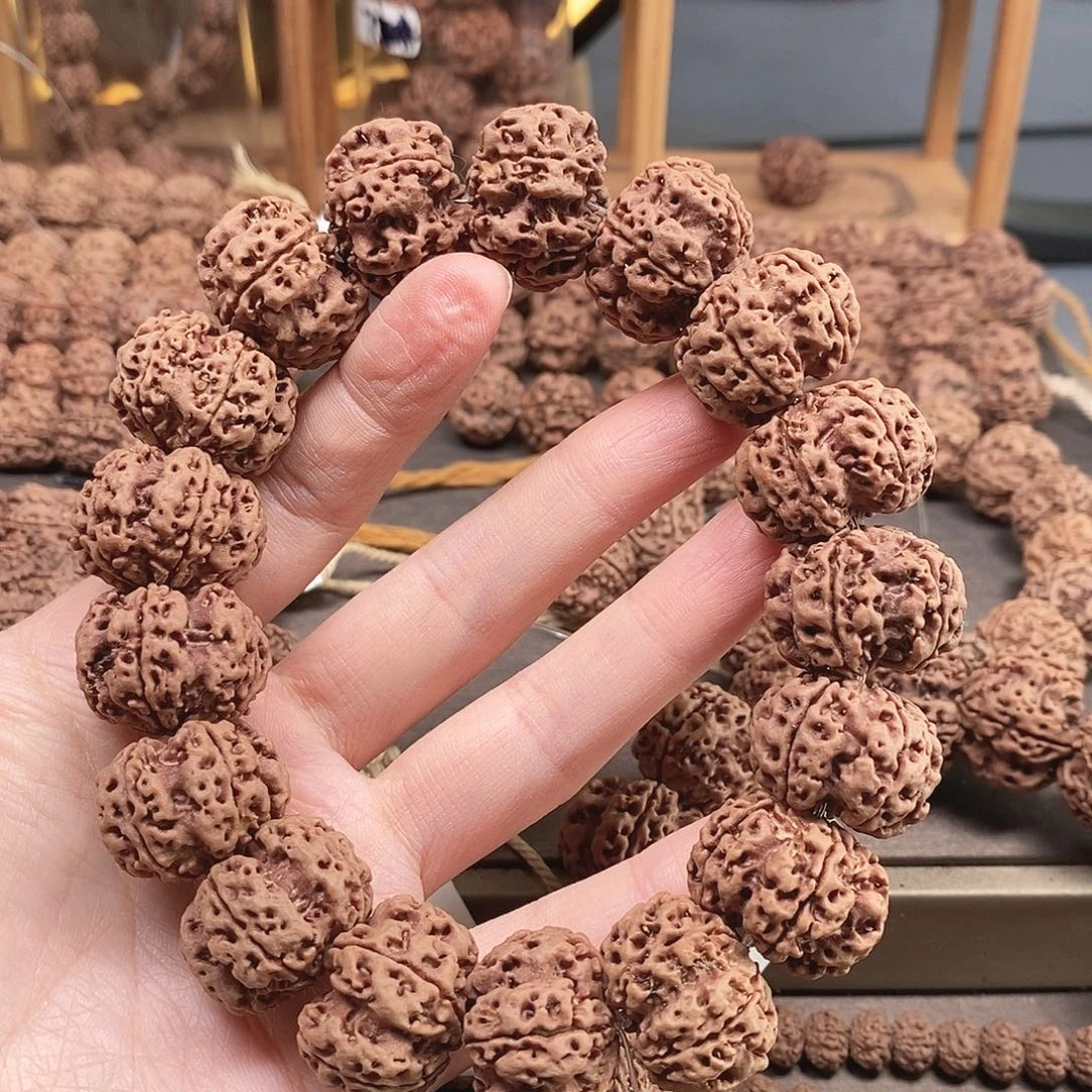 义***吊坠金刚菩提23mm粗筋梅花扇面