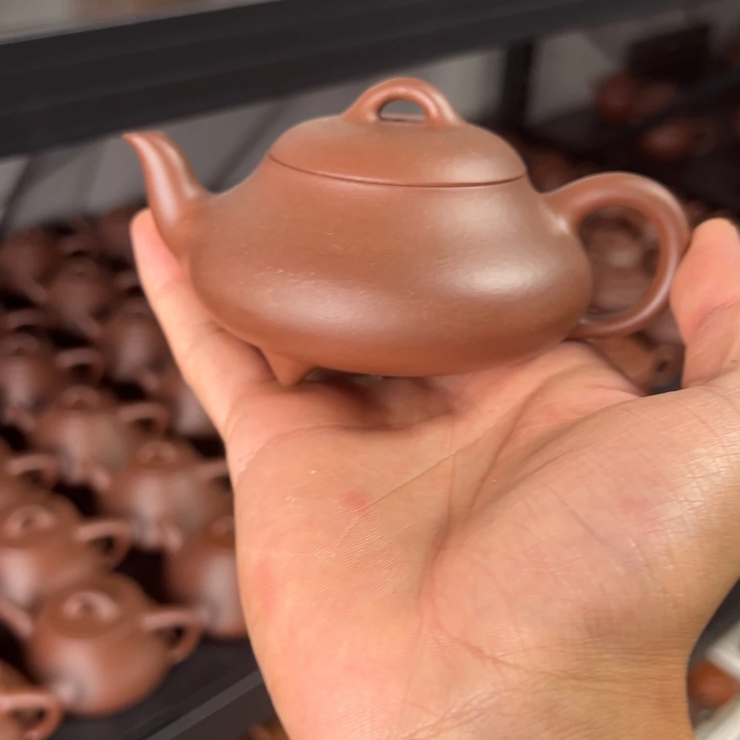 茶壶紫砂L***e微瑕底槽清汉棠石瓢