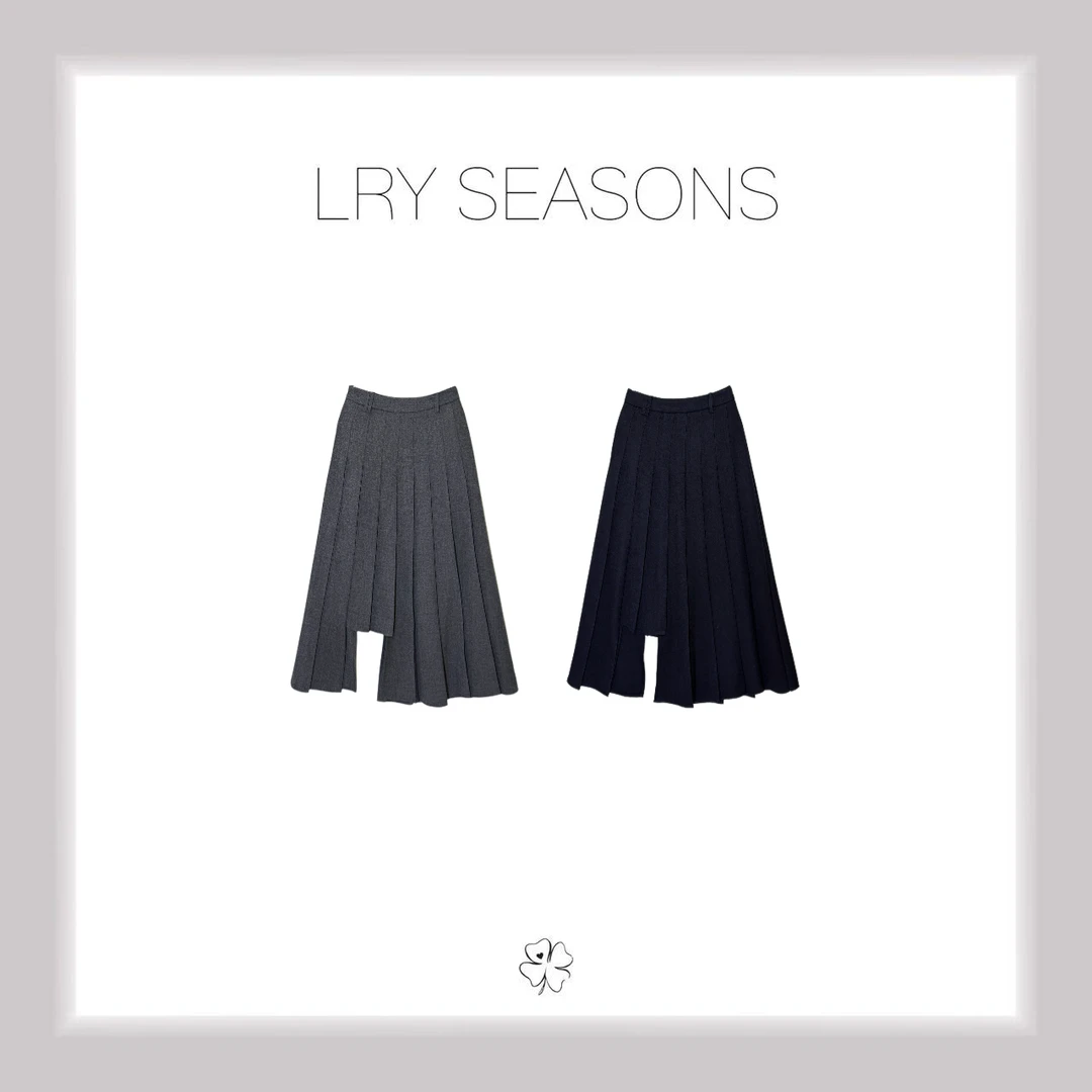 LRY SEASONS |小众设计感a字不规则百褶半身裙 25531