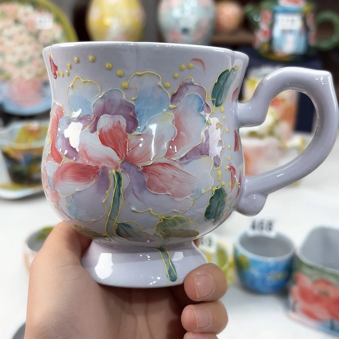 景德镇手绘高温釉下彩陶瓷茶具