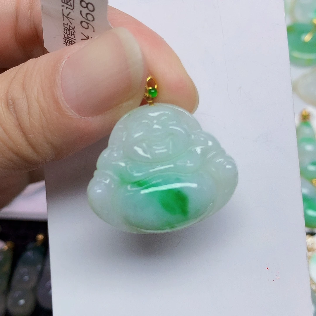 翡翠18K金镶嵌颈饰467788