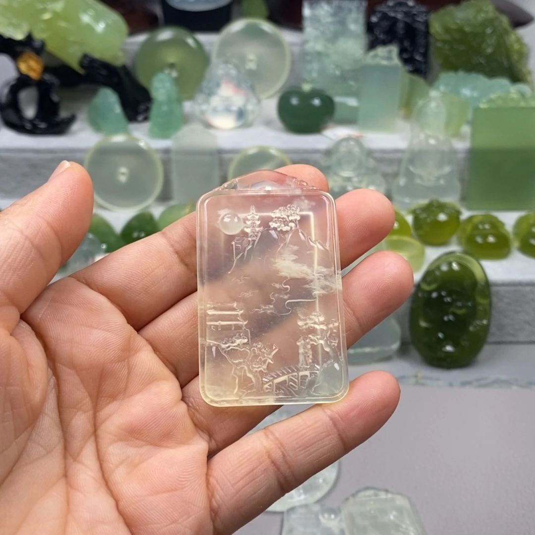 用***0蛇纹石玉未镶嵌颈饰