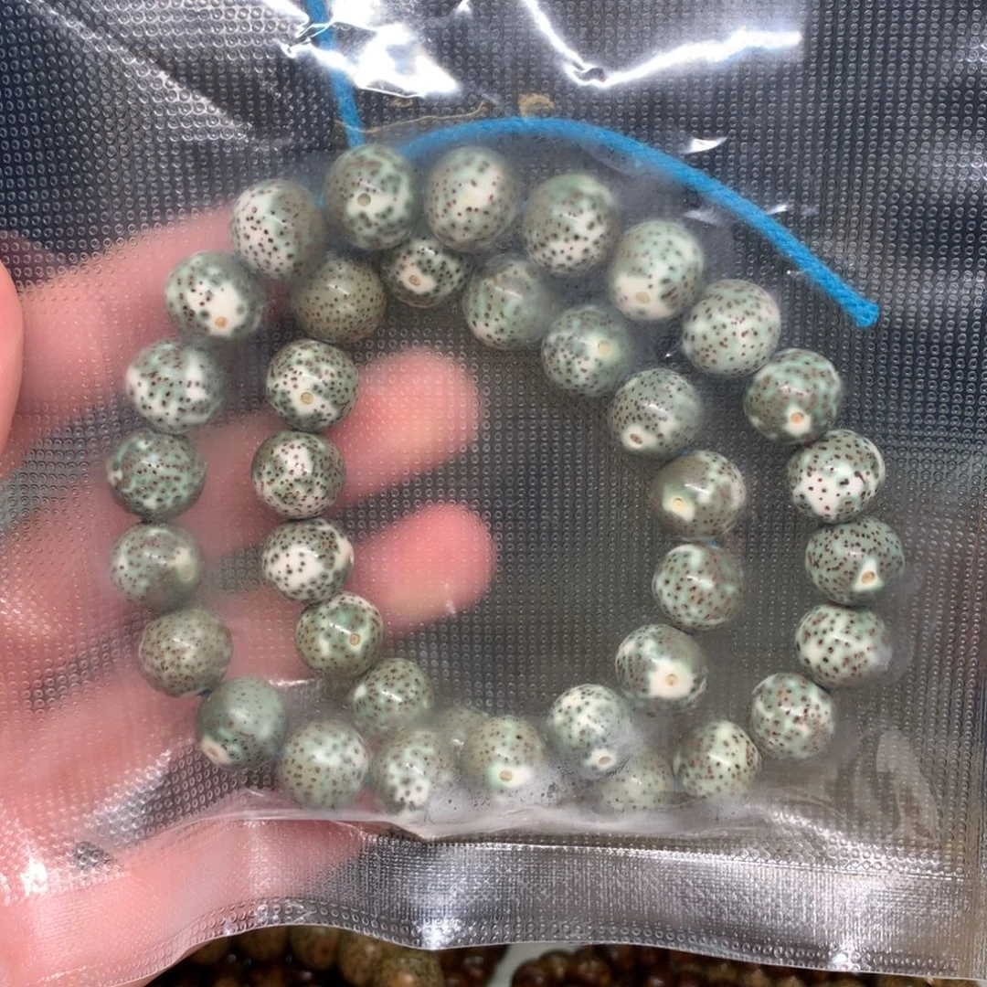 星月菩提吊坠12正圆青花手持