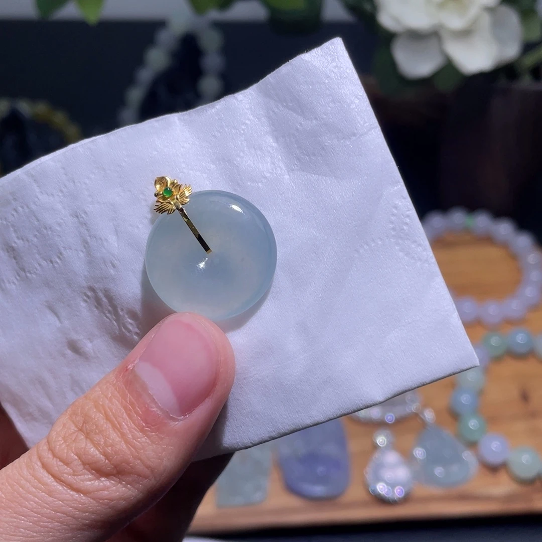 定制翡翠18K金镶嵌