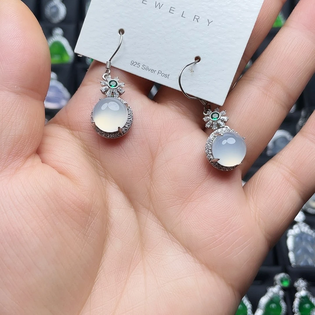 玛瑙/玉髓耳钉合金