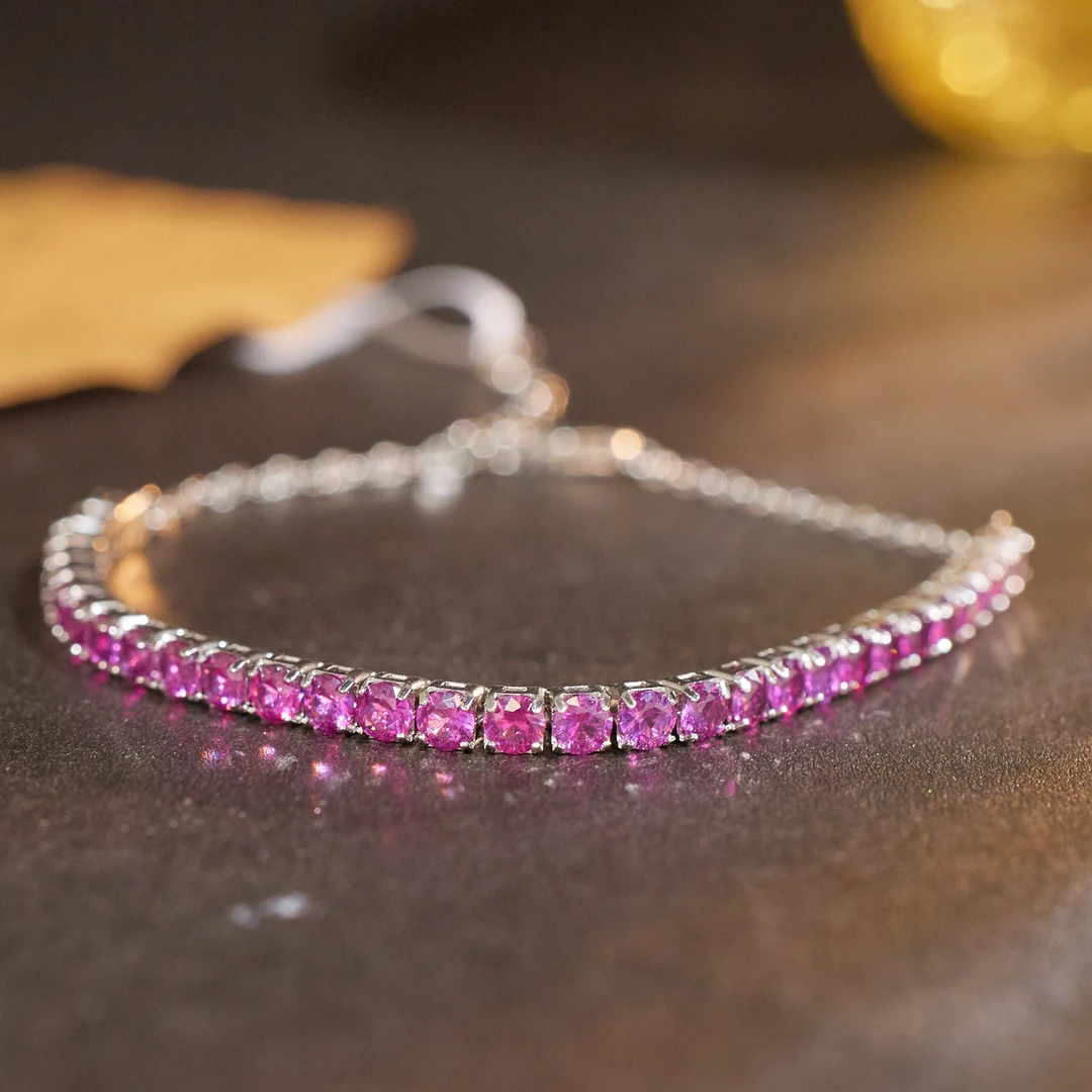 【歪歪】石榴石手链*S925镶嵌N7362