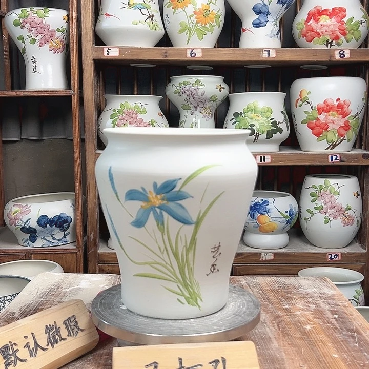 摆件小脚玉兰新款陶瓷