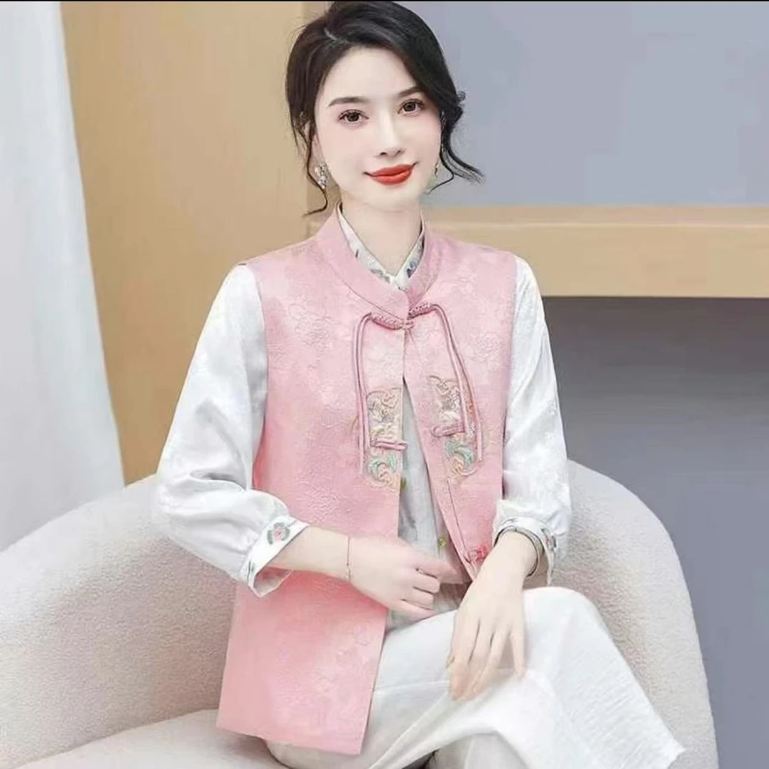 C53夏装马甲女款背心外穿新中式国风坎肩外套