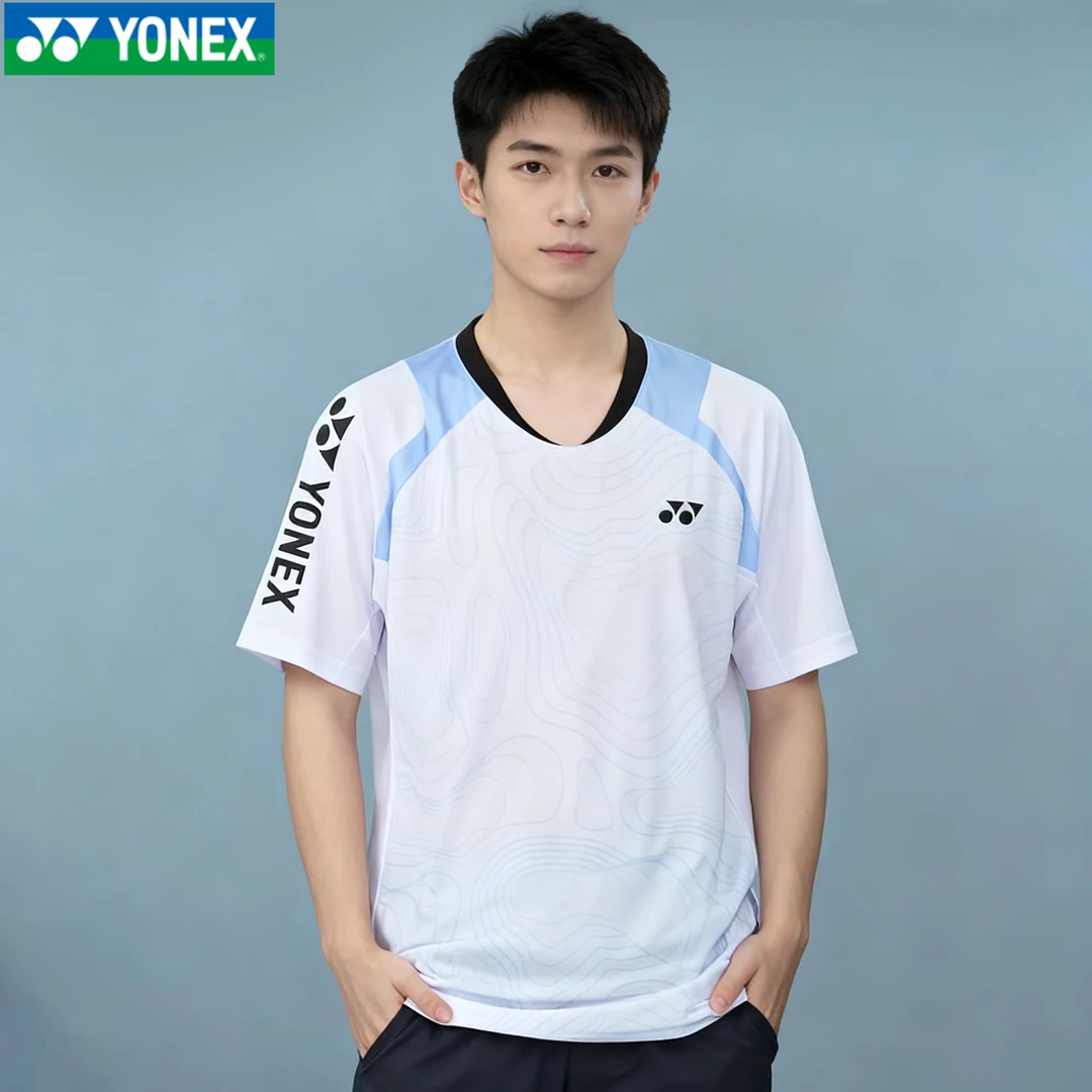 新款尤尼克斯YY羽毛球服短袖上衣男女速干运动球衣110244BCR