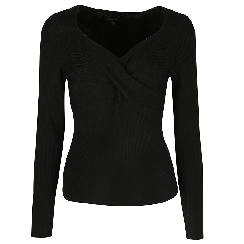 【陈嘉尔专属】Caroline商场同款冬季设计感绵羊毛针织衫C660104Z