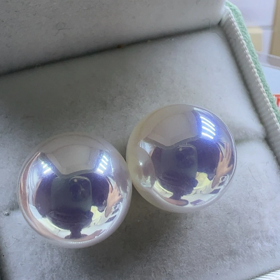 18K金镶嵌淡水珍珠耳饰