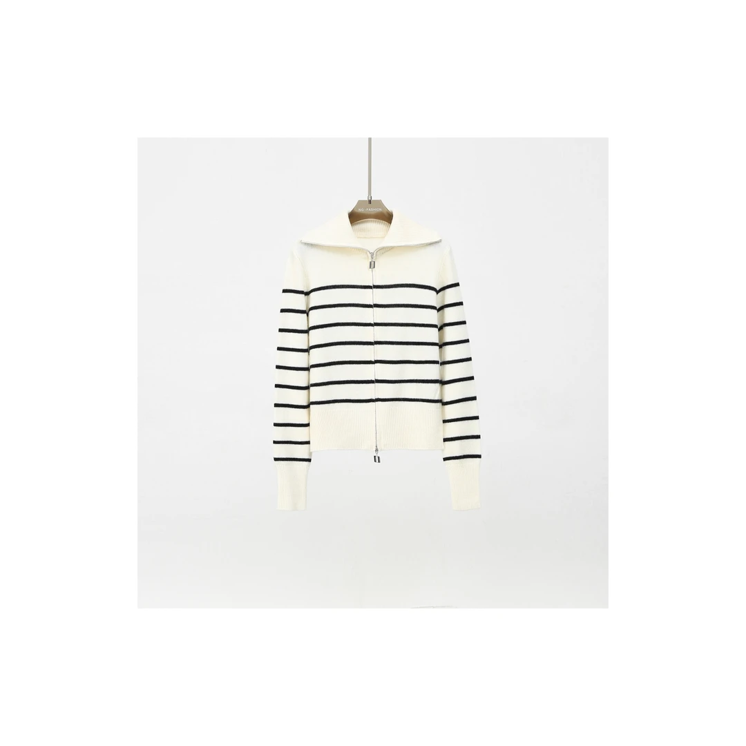 【DAXIU轻奢】早秋条纹纯色海军领百搭针织衫-8989