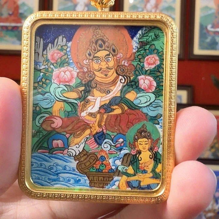 吊坠黄C-热贡纯手绘毛毛