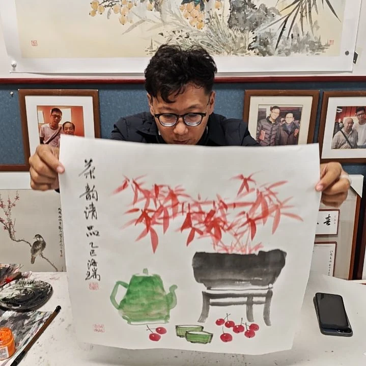 国画贾海瑞老师现场定制