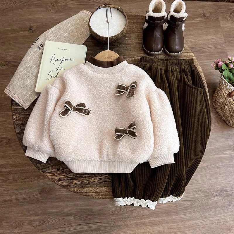 春秋女童卫衣秋冬款2025新款毛衣冬装女宝宝加绒上衣加厚女孩衣服