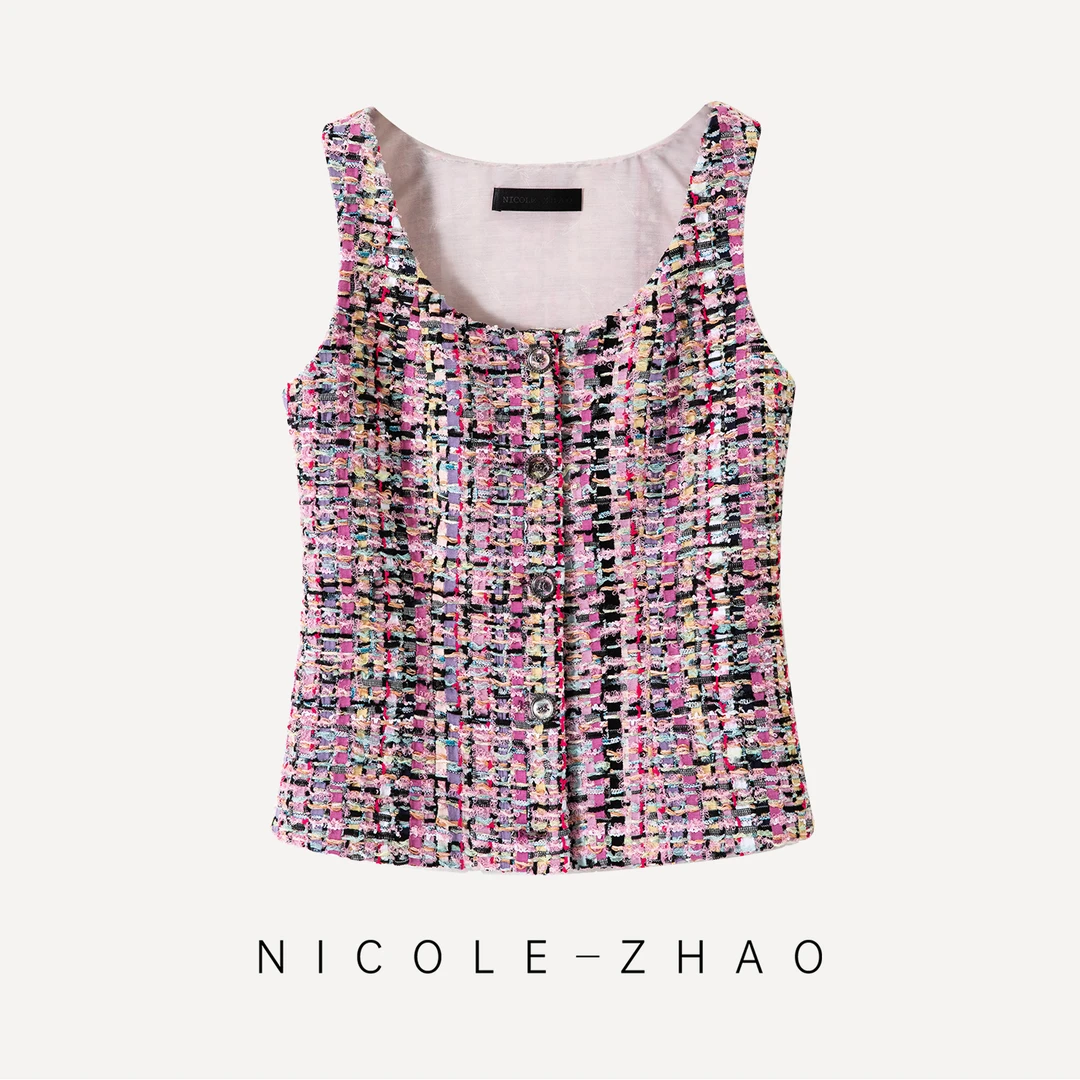 （预售）【贵姐NICOLE】手工坊系列高端定制时尚针织小香背心5NWJ017
