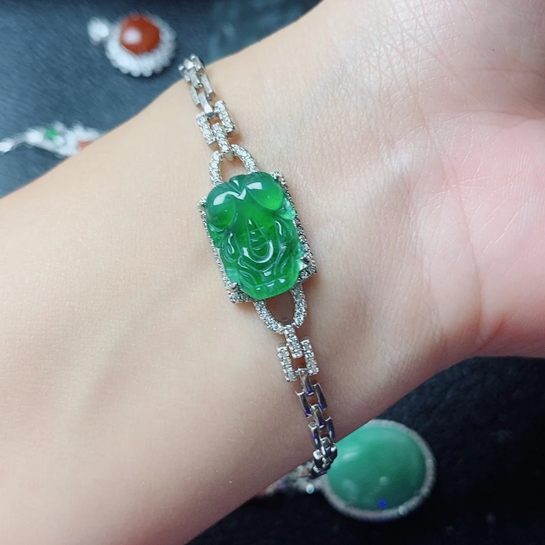 翡翠戒指银S925镶嵌111111