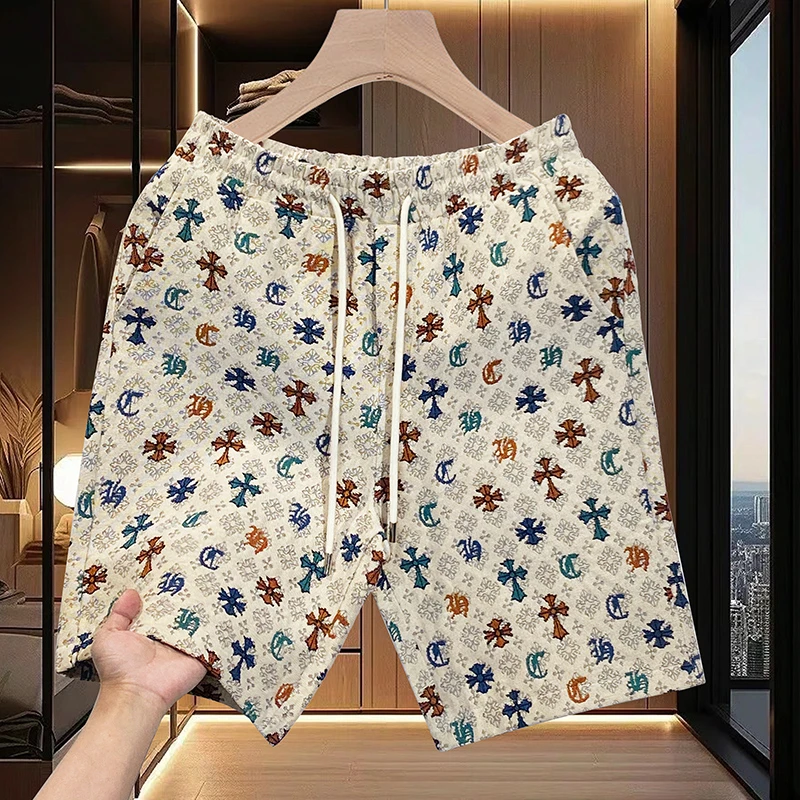 【轻奢男装-休闲短裤b】夏季新品欧美风提花休闲短裤X1949