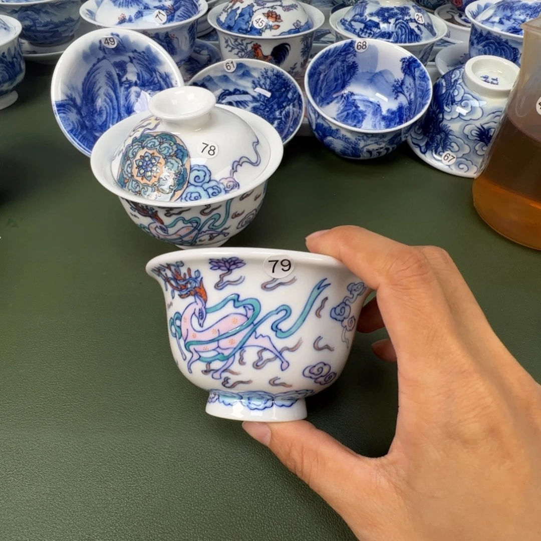 景德镇纯手工纯手绘茶具木木79