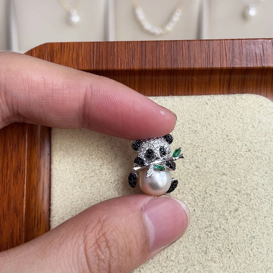 海水珍珠银S925镶嵌吊坠(赠链)