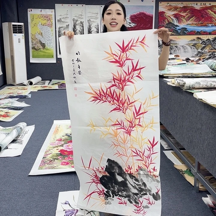 国画作品小姐姐放漏…