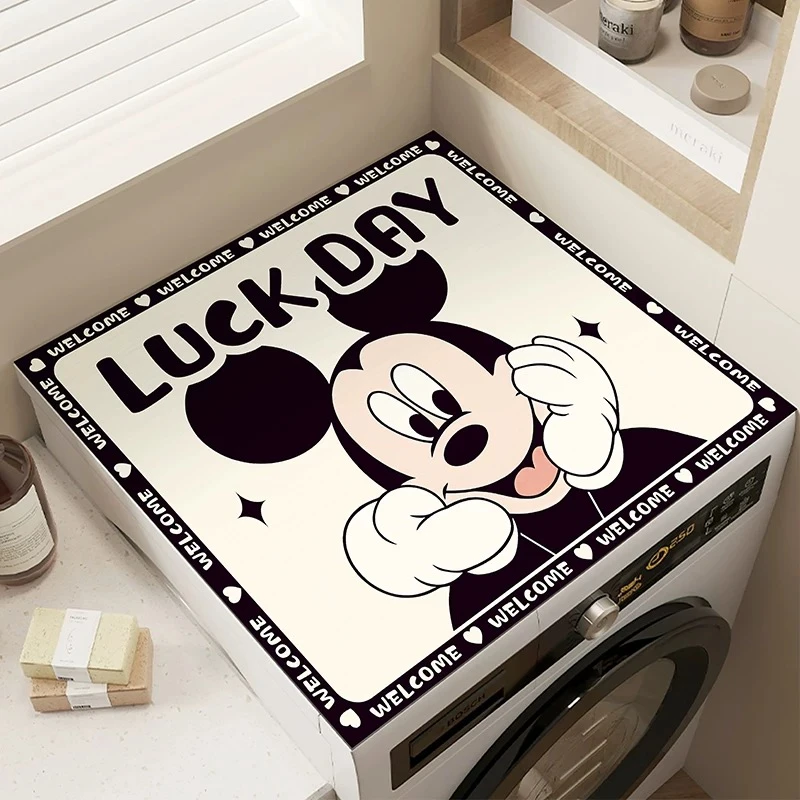 卡通滚筒洗衣机万能盖垫硅藻泥吸水冰箱防滑罩床头柜盖布耐脏垫子