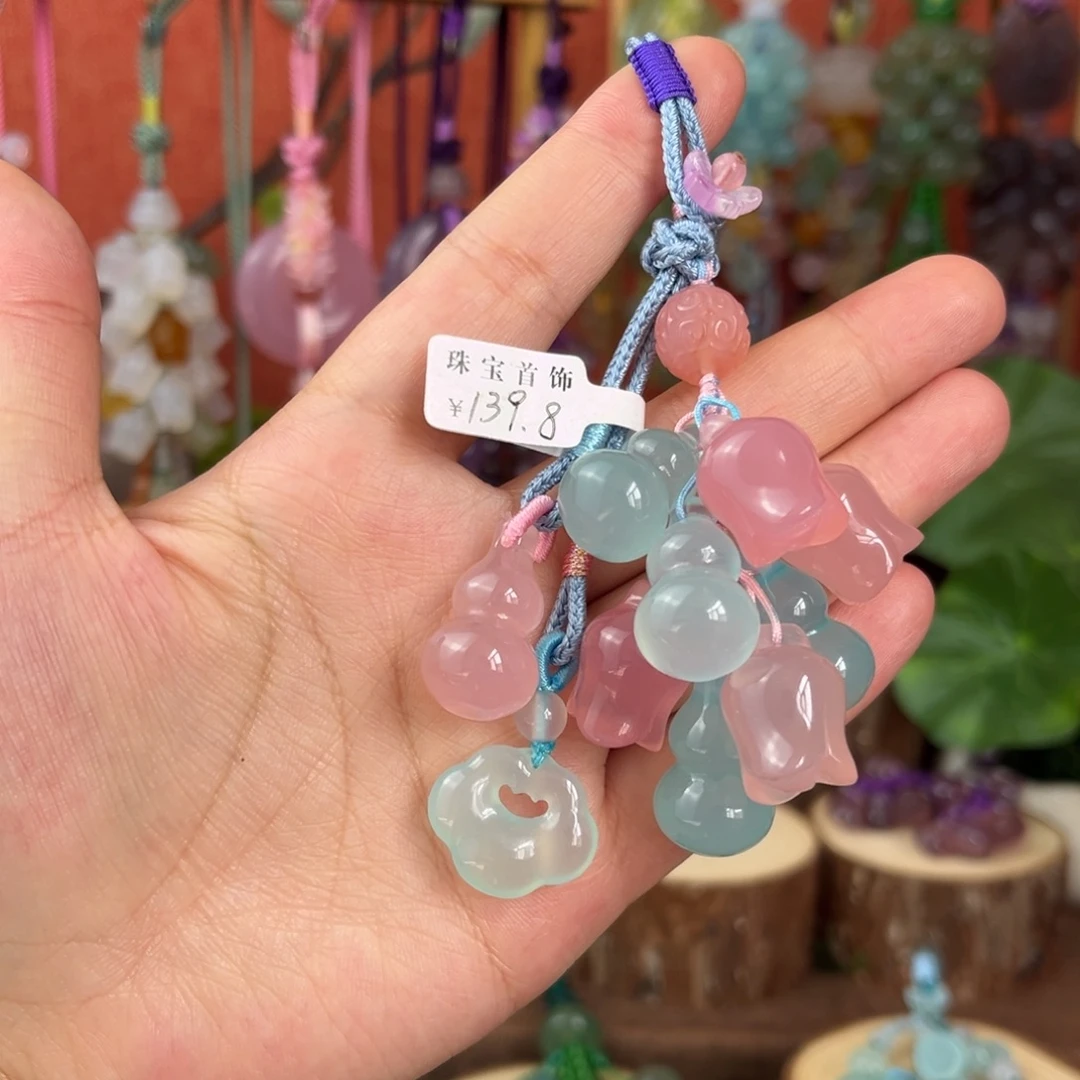 蓝色葫芦钥匙挂件