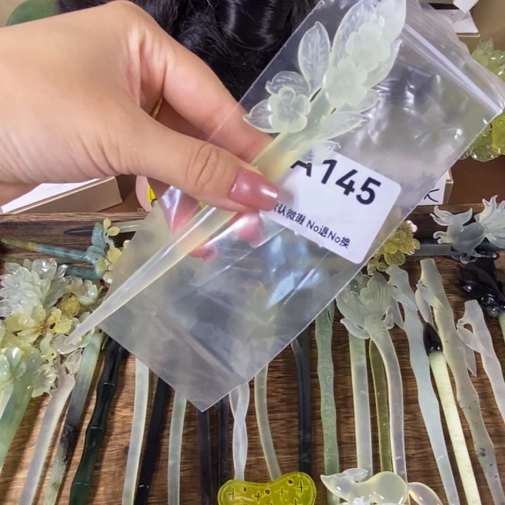 蛇纹石玉未镶嵌发饰