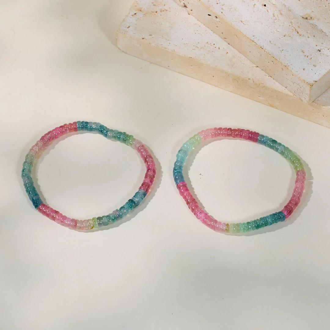 【歪歪】碧玺马卡龙碟珠手串（卡4）（多样性发一）XB-N2642