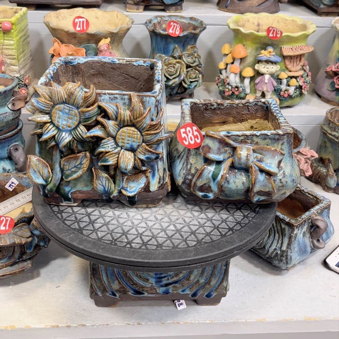 陶瓷是****微瑕585 号陶然花盆