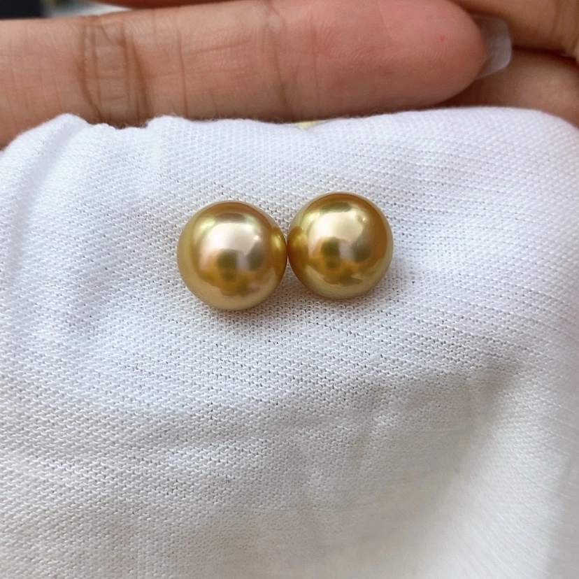 【闪购商品】海水珍珠耳饰18K金镶嵌索*