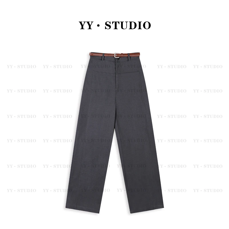 【YANYAN】(送腰带）早秋款休闲宽松百搭直筒裤YY-3117