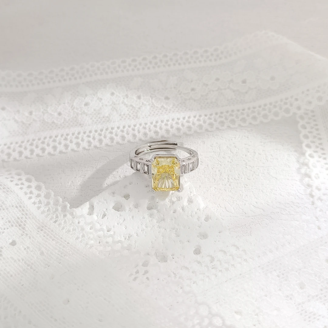 铜合金合成锆石戒指 XS-51128 戒指百搭时尚轻奢气质精致