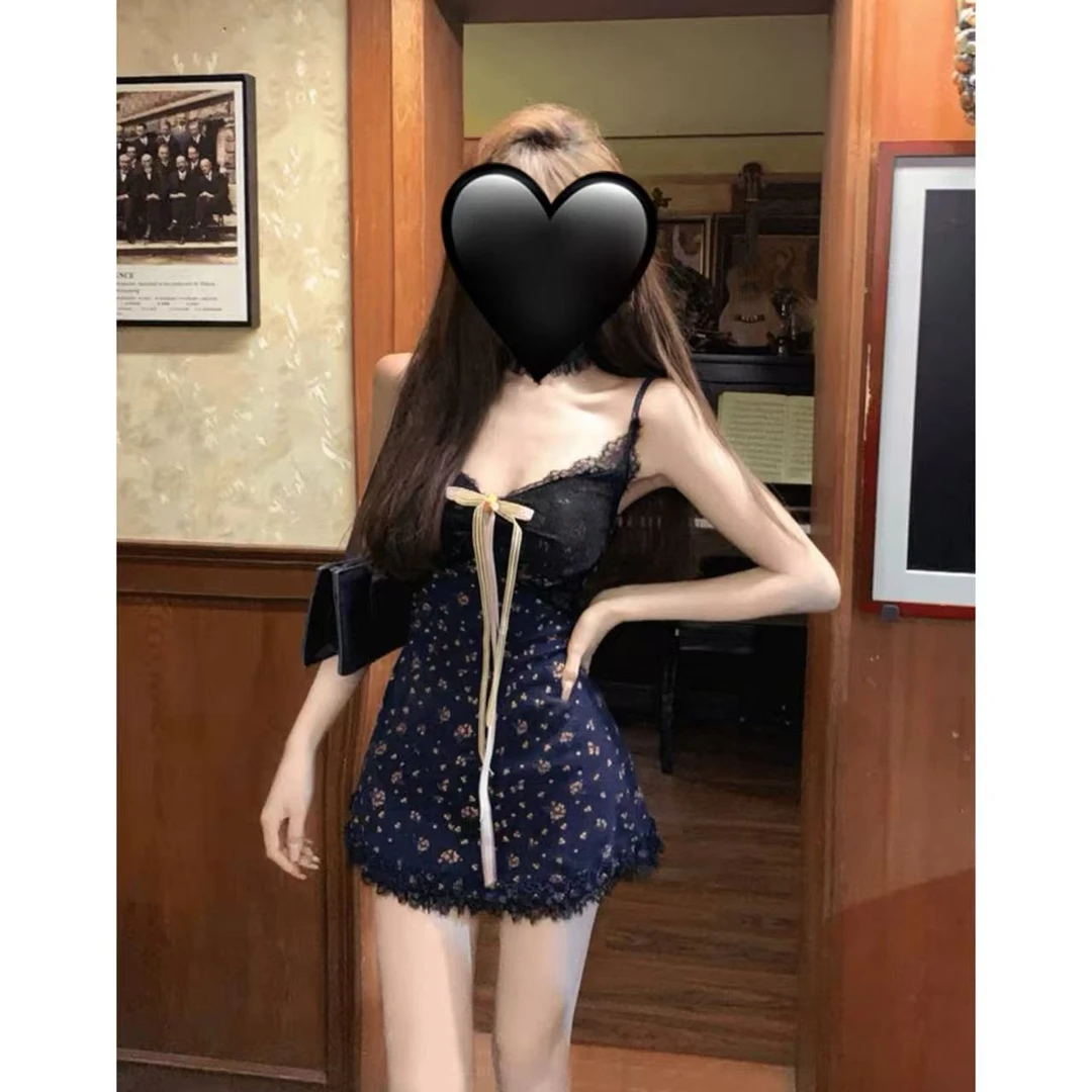 【热辣姐姐】夏季纯欲风蕾丝性感显瘦高级修身连衣裙8025