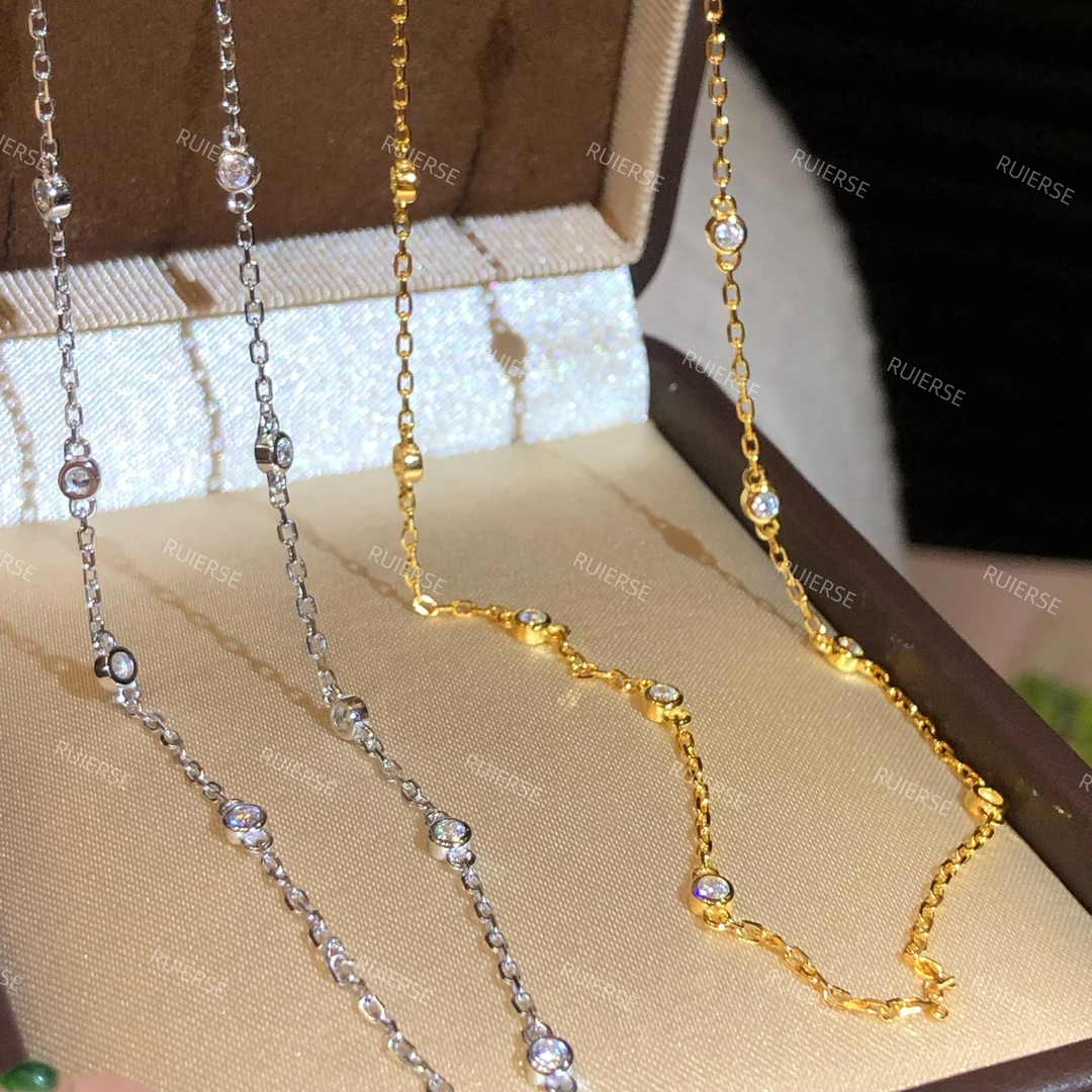 链子925银 精美简约百搭白色素款银饰项链女款时尚多样性提溜坠链