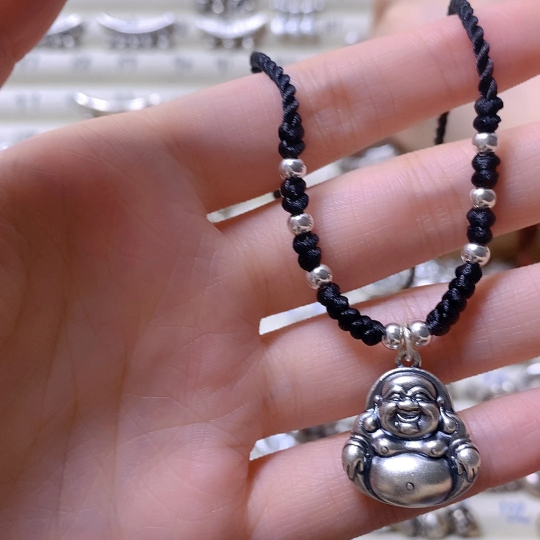 吊坠足银无弥勒佛