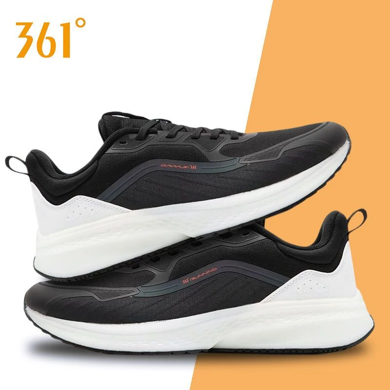 361°男鞋中考专业跑步鞋秋冬款男运动鞋361°度正品黑色低帮休闲