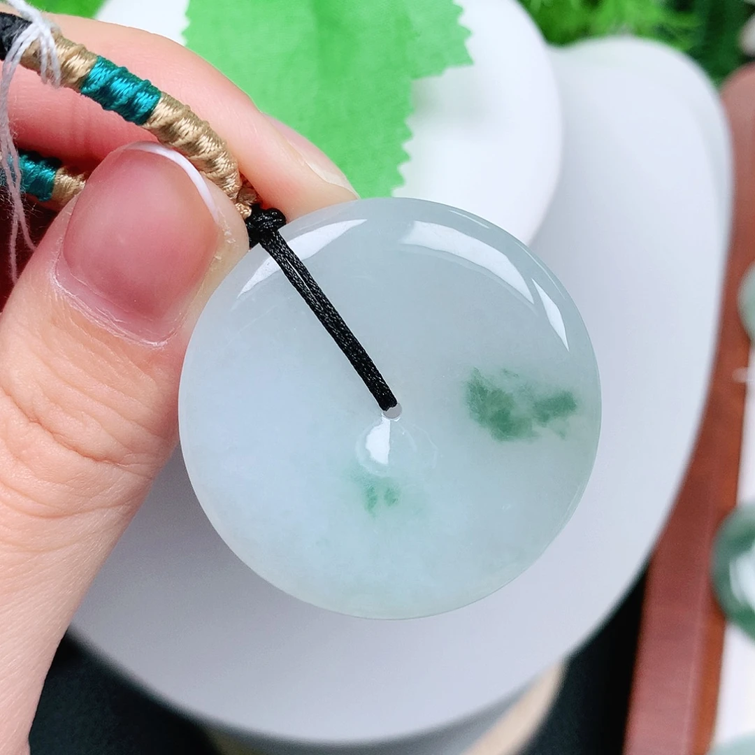 翡翠未镶嵌颈饰平安36.9-5.4