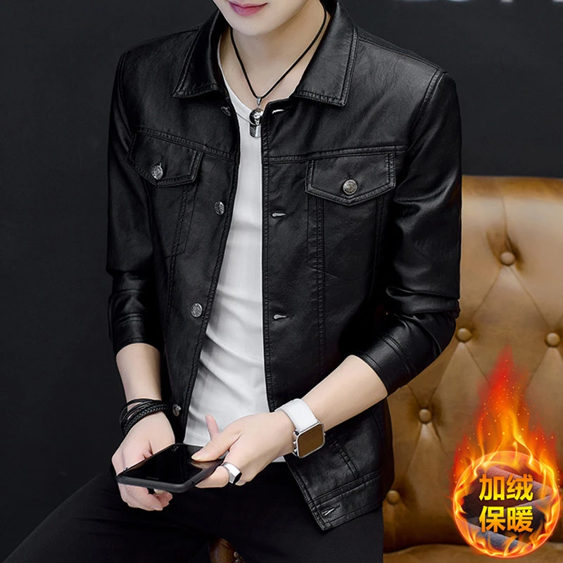 TUCANO/啄木鳥时尚皮衣外套春秋季潮流修身男士皮夹克上衣百搭潮